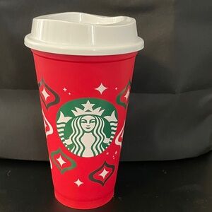 Starbucks Festive Red, Green & White Tumbler 16 oz